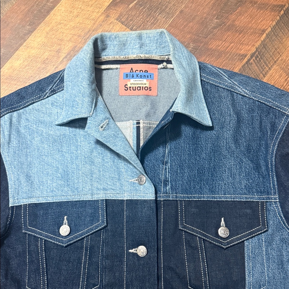 Acne Studios Bla Konst Patchwork Denim Jacket, Ge… - image 3